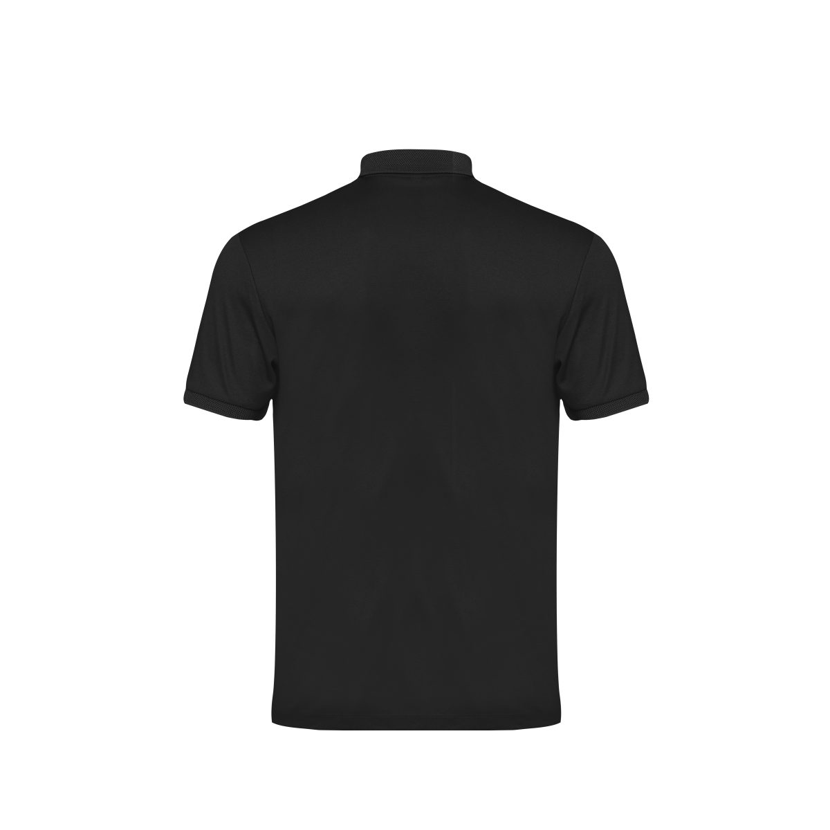 Black Zipper Polo T-Shirt - Image 4