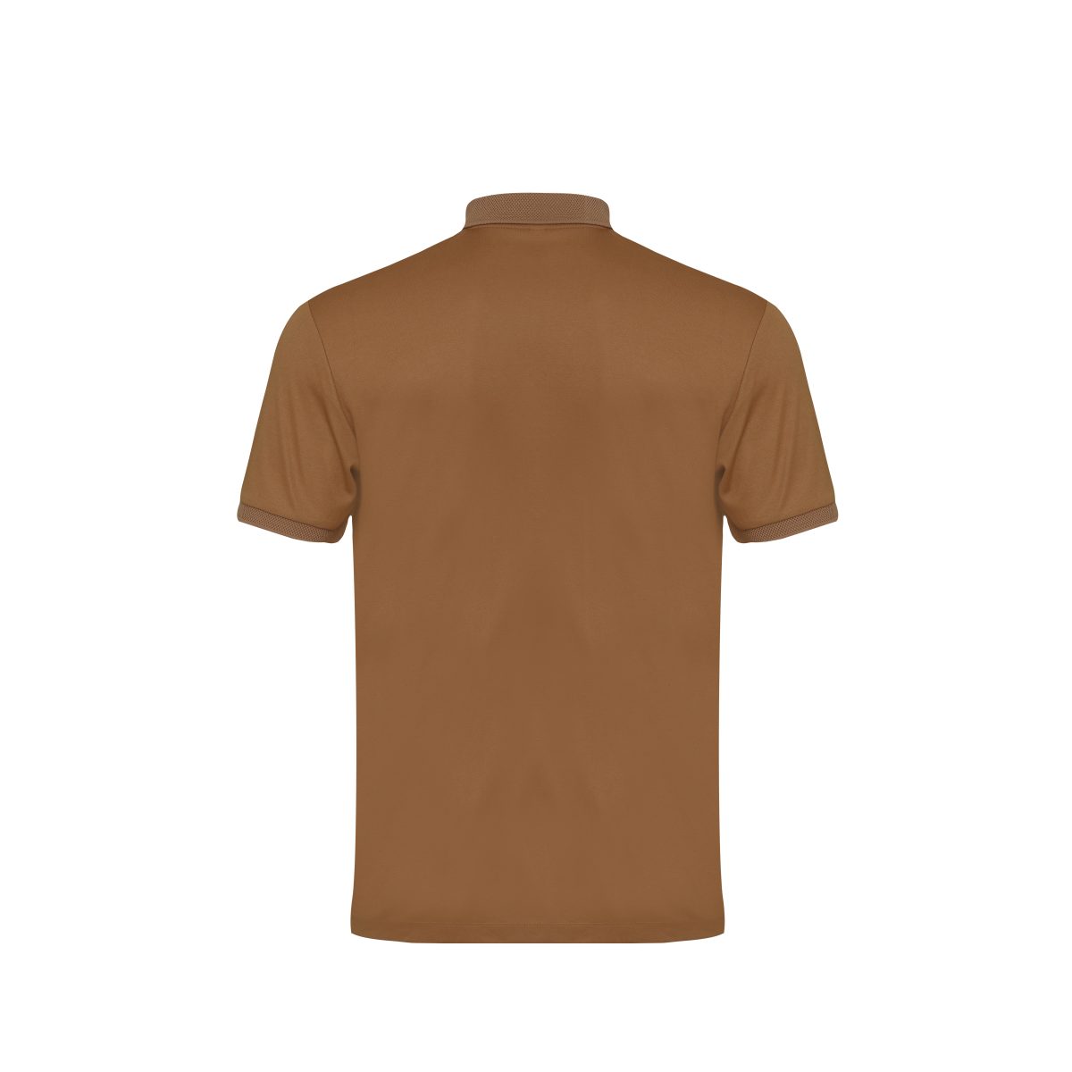 Brown Zipper Polo T-Shirt - Image 3