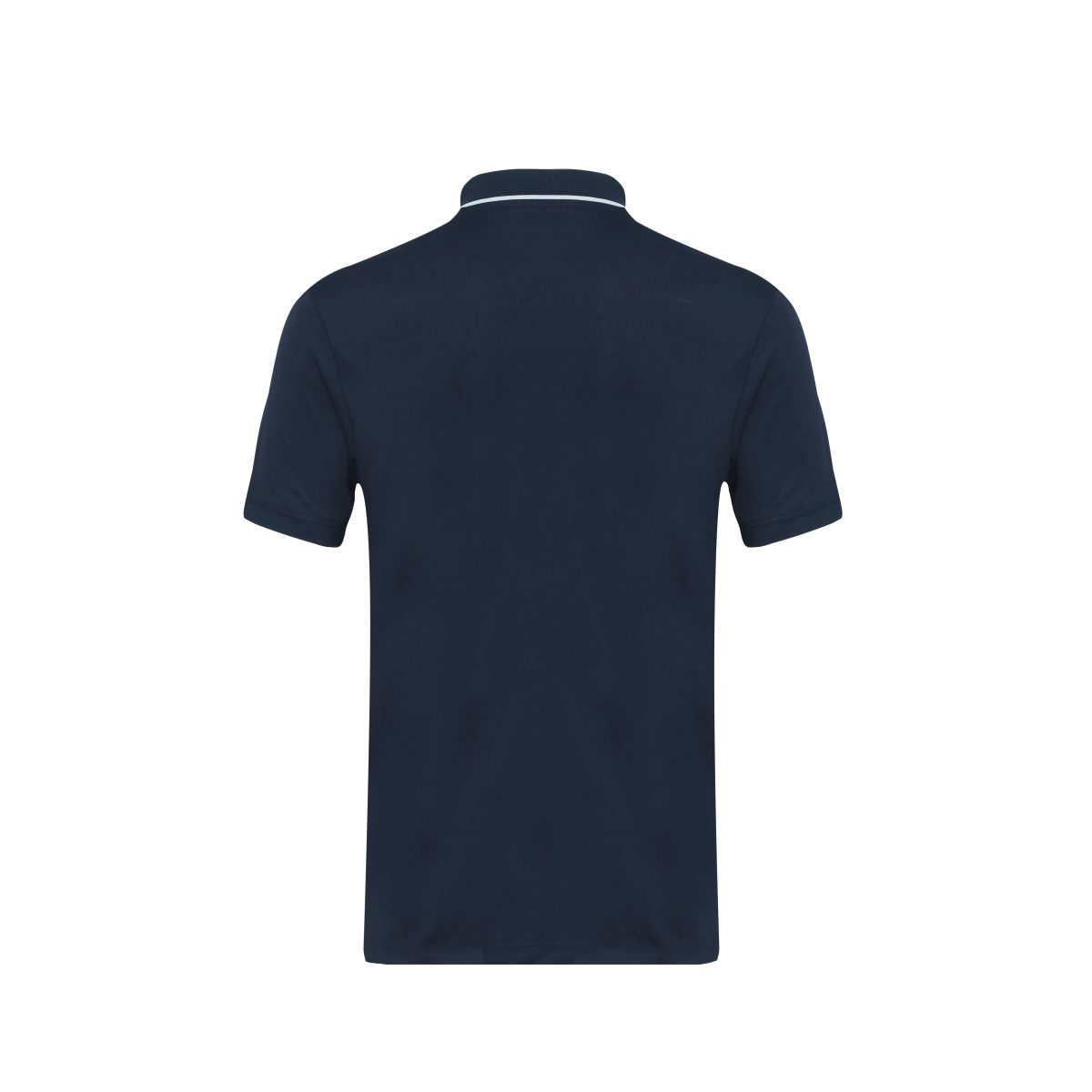 Navy Blue Zipper Polo T-Shirt - Image 2