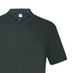 Olive Green Zipper Polo T-Shirt - Image 4