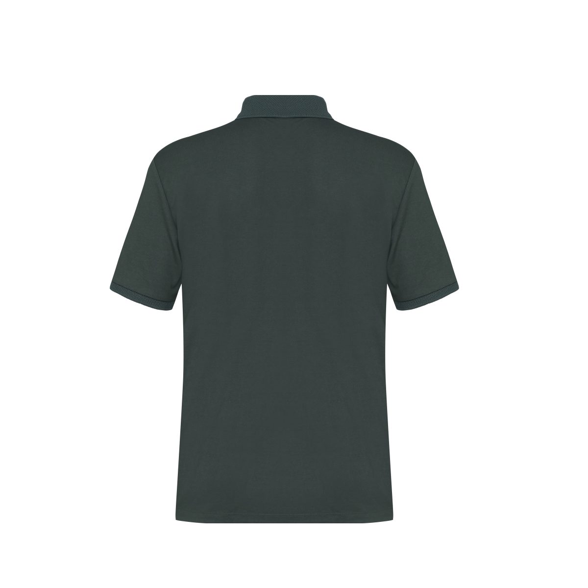 Olive Green Zipper Polo T-Shirt - Image 3