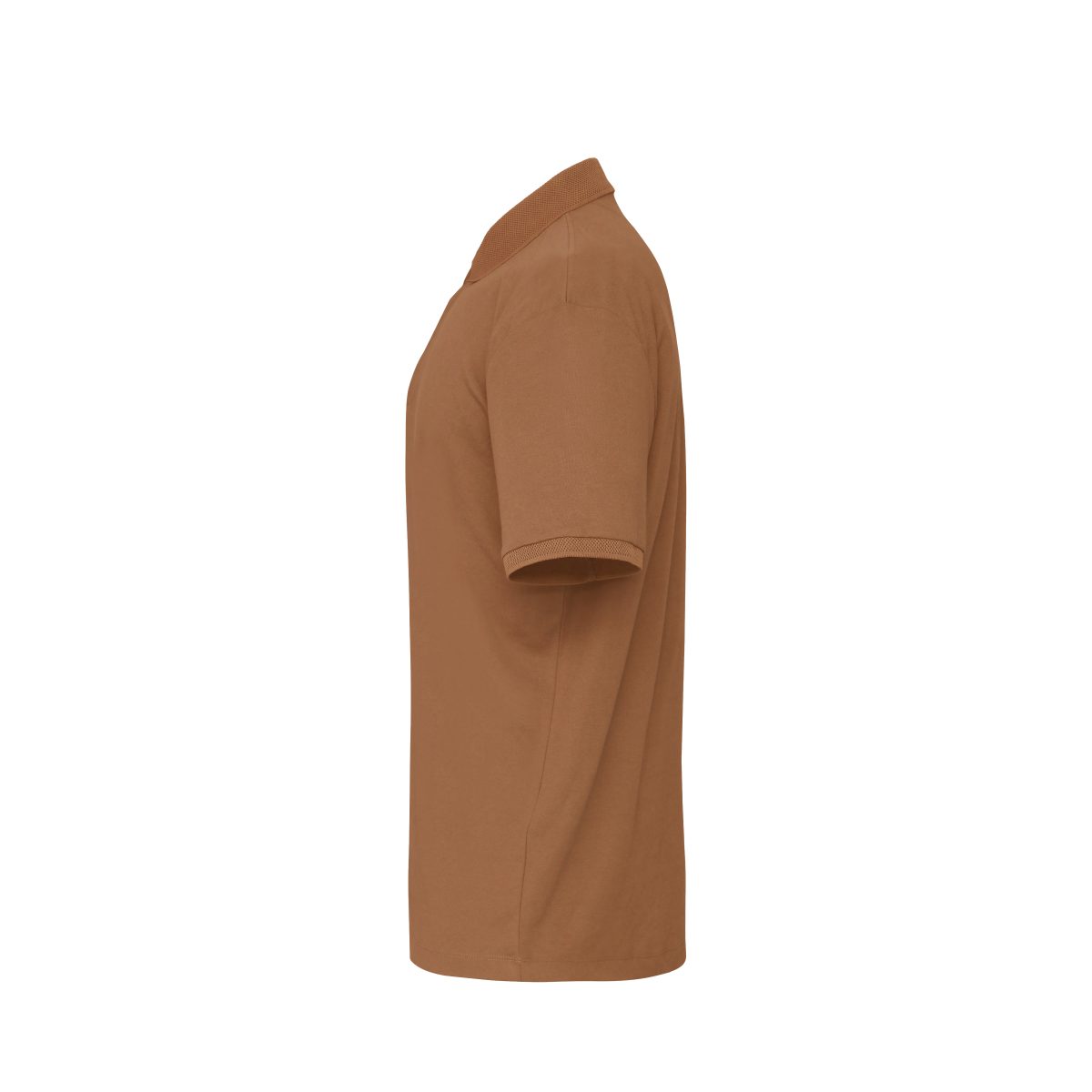 Brown Zipper Polo T-Shirt - Image 2