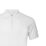 White Zipper Polo T-Shirt - Image 3