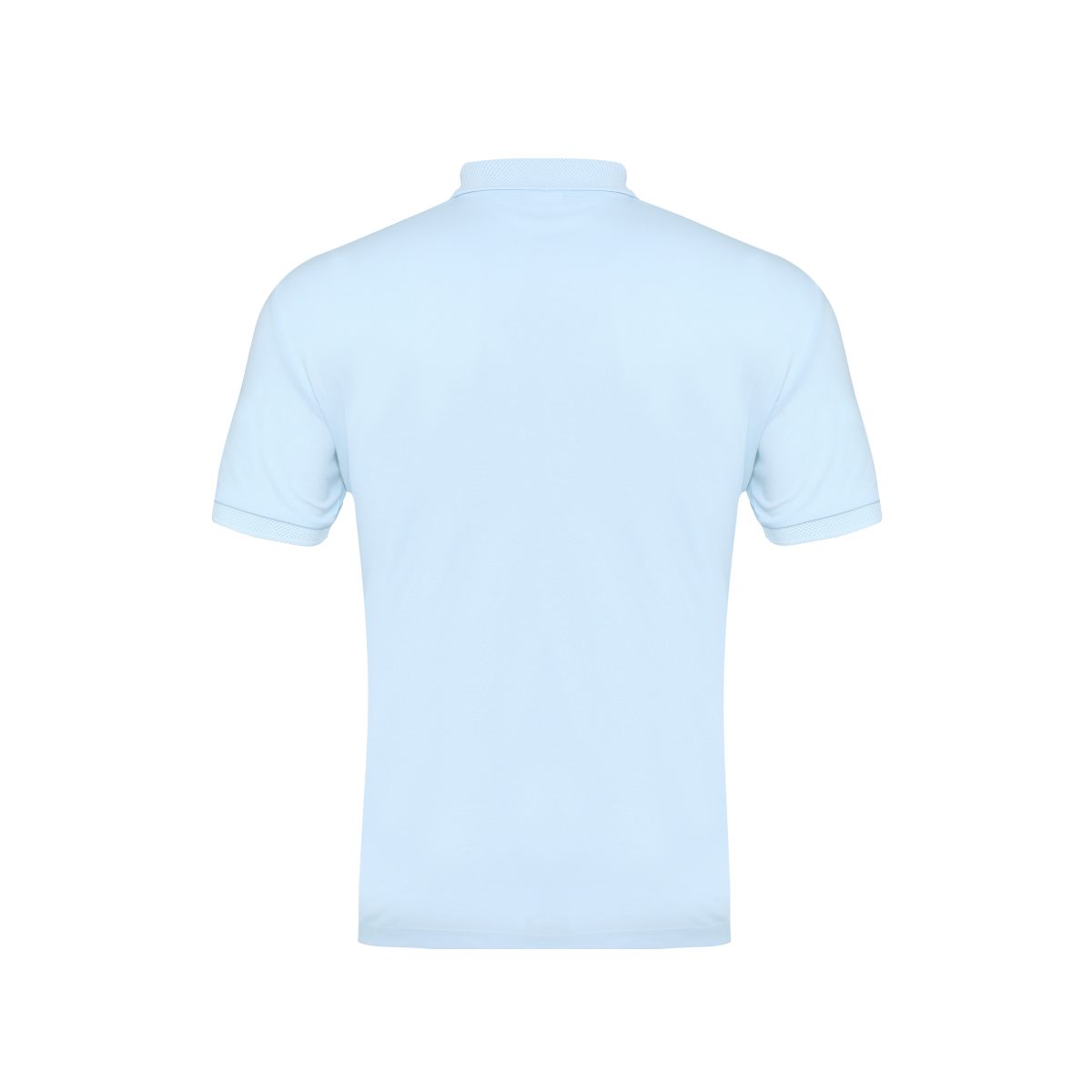 Light Sky Blue Zipper Polo T-Shirt - Image 3