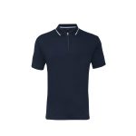 Navy Blue Zipper Polo T-Shirt