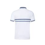 Men’s Premium Striped Polo Shirt White blue stripe - Image 3