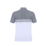 Men’s Premium Striped Polo Shirt White Gray stripe - Image 3