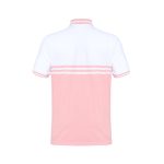 Men’s Premium Striped Polo Shirt White Pink Stripe - Image 3