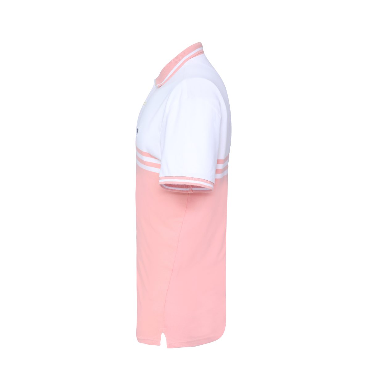 Men’s Premium Striped Polo Shirt White Pink Stripe - Image 2