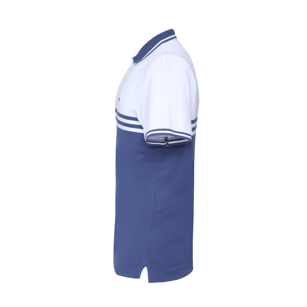 Men’s Premium Striped Polo Shirt Navy Blue - Image 2