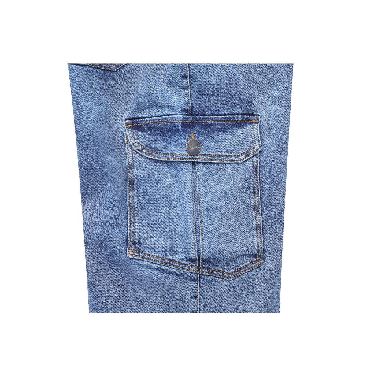 Men’s Premium Denim Baggy Cargo Jeans - Image 3