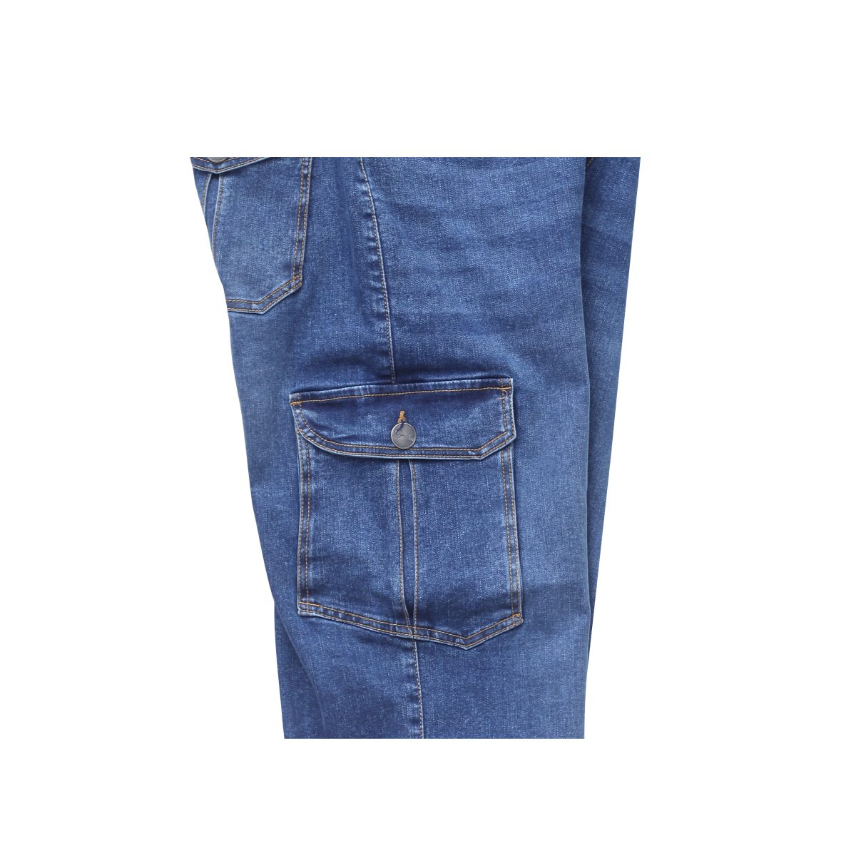 Men’s Premium Denim Baggy Cargo Jeans - Image 3