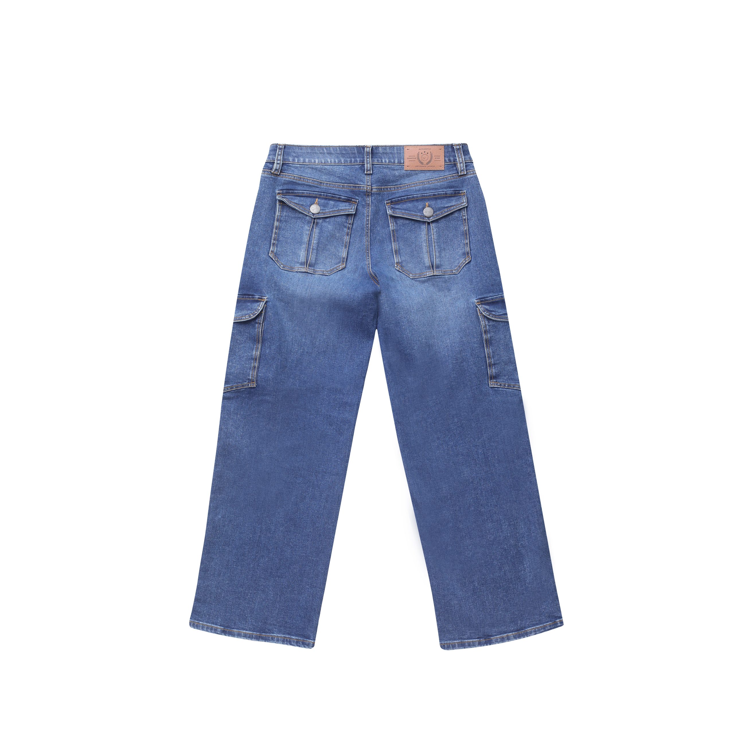 SJ-C76 Men’s Premium Denim Baggy Cargo Jeans - Image 1